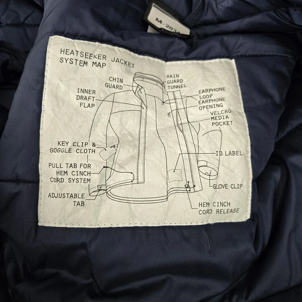 The North Face Boys Jacket M (10/12) Blue‎ Embroidered Geometric Heatseeker